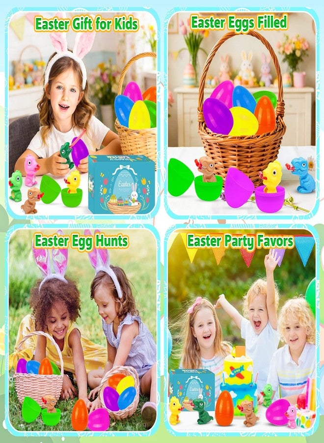 CHILDGO ألعاب ديناصورات عيد الفصح من تشايلدجو للأطفال، عبوة من 6 بيضات عيد الفصح محشوة بألعاب ضغط على شكل لسان ديناصور، ألعاب مسلية ومبتكرة للأولاد والبنات، مثالية لفعاليات البحث عن بيض عيد الفصح، وحشو السلال، وتوزيعات الحفلات. - Image 5