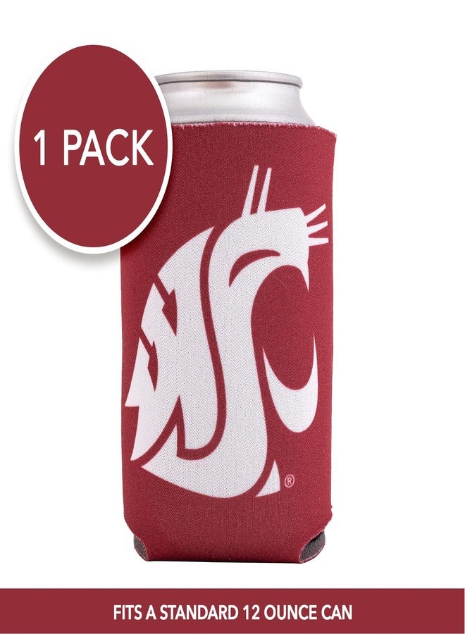 ديزرت كاكتوس حافظة علب مشروبات من ديزرت كاكتوس، جامعة ولاية واشنطن، WSU Cougars، مبرد مشروبات Cougs، عبوة واحدة من الفوم، حامل علب سعة 12 أونصة، جانب واحد (التصميم أ) - Image 2
