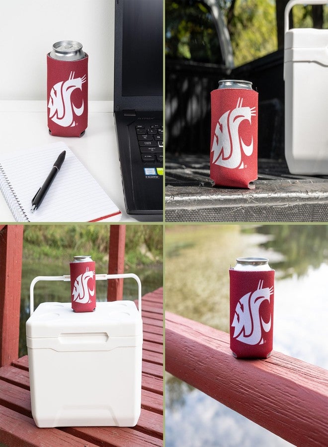 ديزرت كاكتوس حافظة علب مشروبات من ديزرت كاكتوس، جامعة ولاية واشنطن، WSU Cougars، مبرد مشروبات Cougs، عبوة واحدة من الفوم، حامل علب سعة 12 أونصة، جانب واحد (التصميم أ) - Image 5