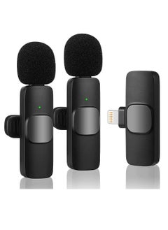 Wireless Lavalier Microphone for iPhone iPad, Plug-Play Wireless Mic for Recording, Live Stream, YouTube, TikTok, Facebook, Noise Reduction Auto-Sync