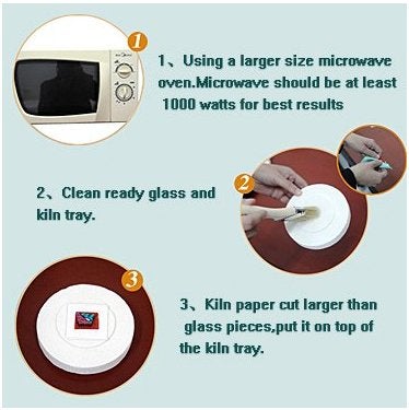 Love Charm Small Microwave Kiln Kits 10pcs Set Glass Fusing for Jewelry Making Tools - Image 5