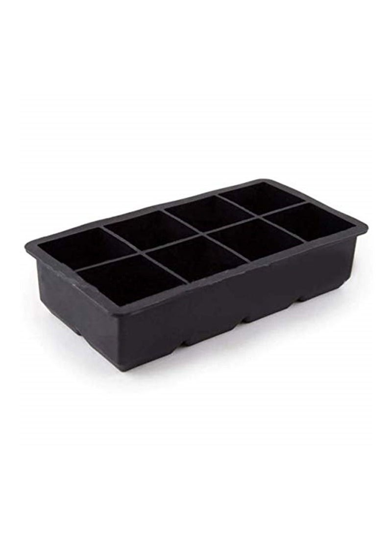 Generic - 8 Big Cube Giant Jumbo Large Silicone Ice Cube Square Tray Mold Mould Black - Image 1