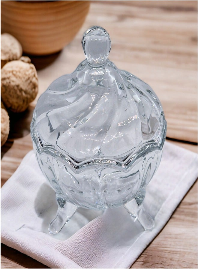 Glass Sugar Bowl Clear  - Image 4