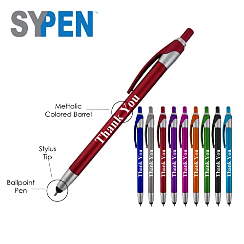 SyPen أقلام ستايلس هدية شكر لجهاز اللمس - قلم 2 في 1 كومبو - لتقدير الموظفين، الفعاليات والحفلات، عبوة 50 - Image 3