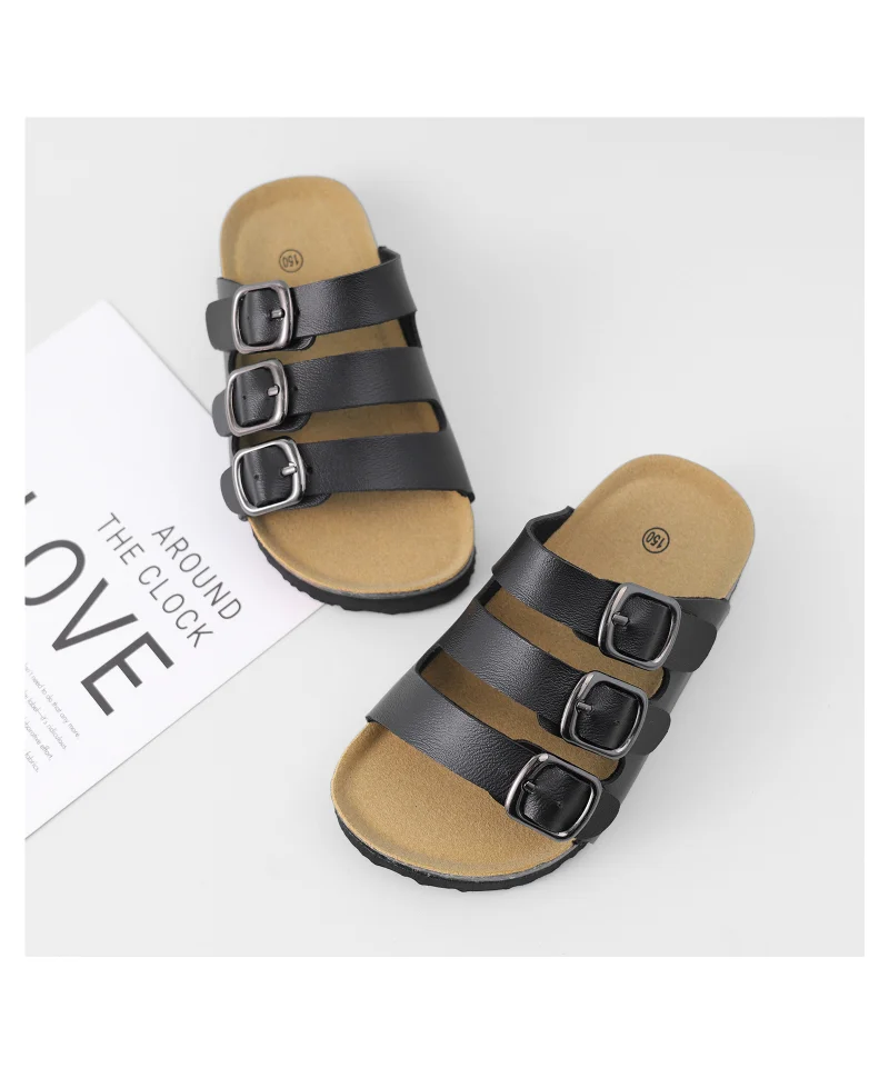Mark & Mia Mark & Mia Hook & Loop Closure Sandals - Black