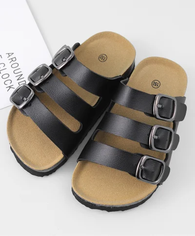 Mark & Mia Mark & Mia Hook & Loop Closure Sandals - Black