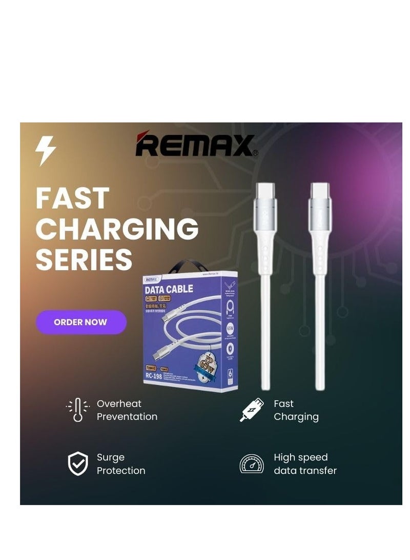 ريماكس كابل بيانات ريماكس RC-198 من النوع C، شحن سريع 65 وات - Image 2