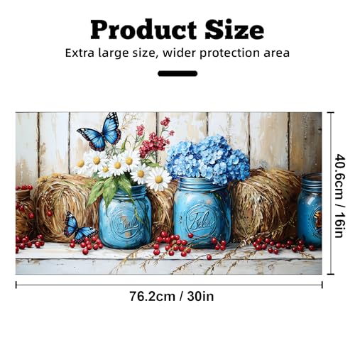 AOHMPT Kitchen Wallpaper and Stove Backsplash Stickers Waterproof PVC Vinyl Peel Stick Decals Reusable Glossy Wall Art for Modern Homes by EasyInstall Decor 30 x 16 - Image 3