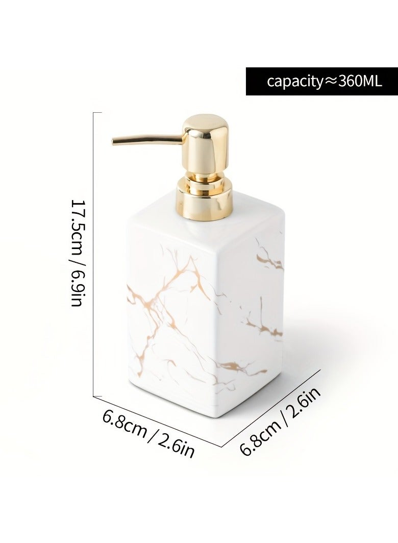 FUKE 360ml Soap Dispenser Elegant Refillable Perfect for Hotel & Bathroom Decor - Image 3