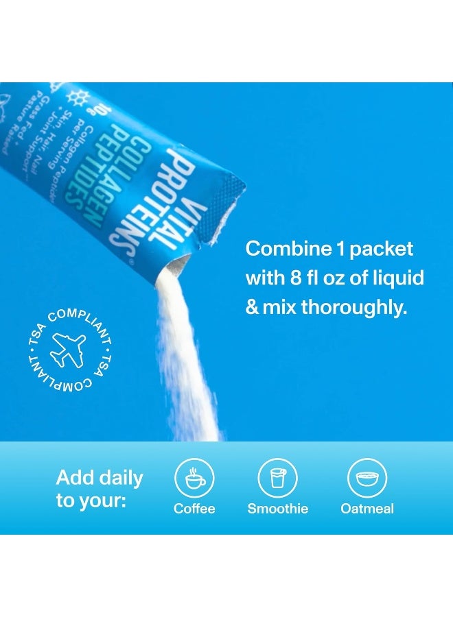 Vital Proteins Dairy and Gluten-Free Hydrolyzed Collagen Peptides Powder Supplement Travel Packs (Type I, III, 20ct Per Box) - 10g Per Serving - Image 4