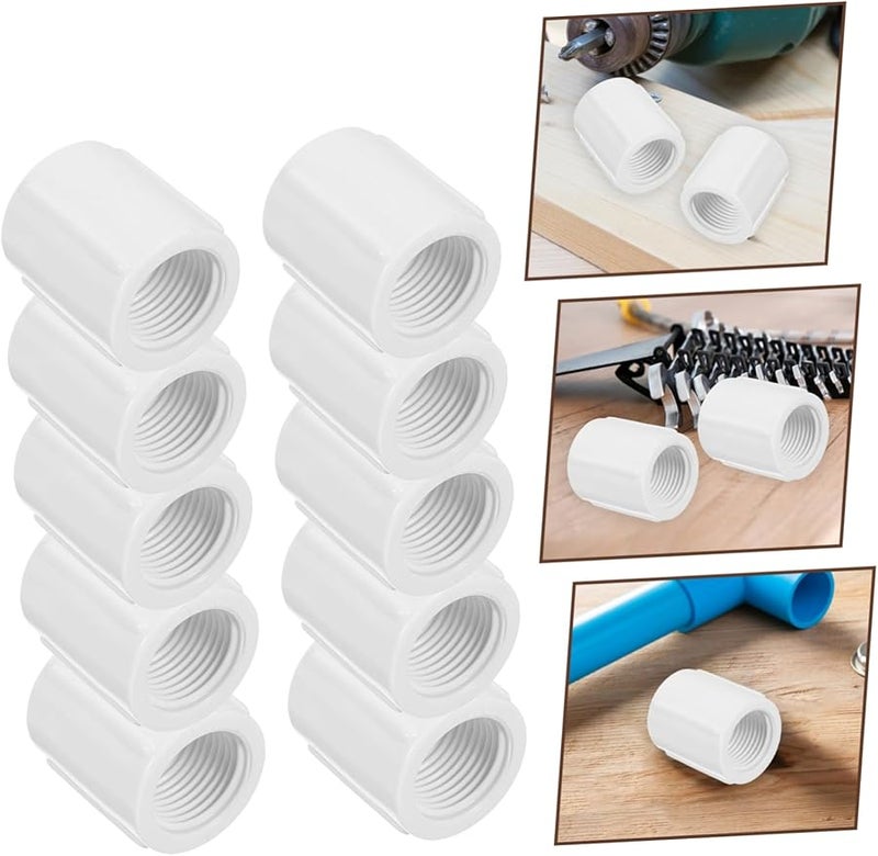 20Pcs White PVC Pipe Fittings Connectors For Plumbing And Garden Hose - Image 5