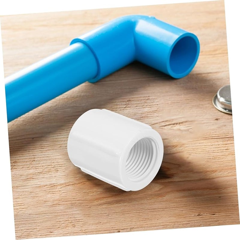 20Pcs White PVC Pipe Fittings Connectors For Plumbing And Garden Hose - Image 4