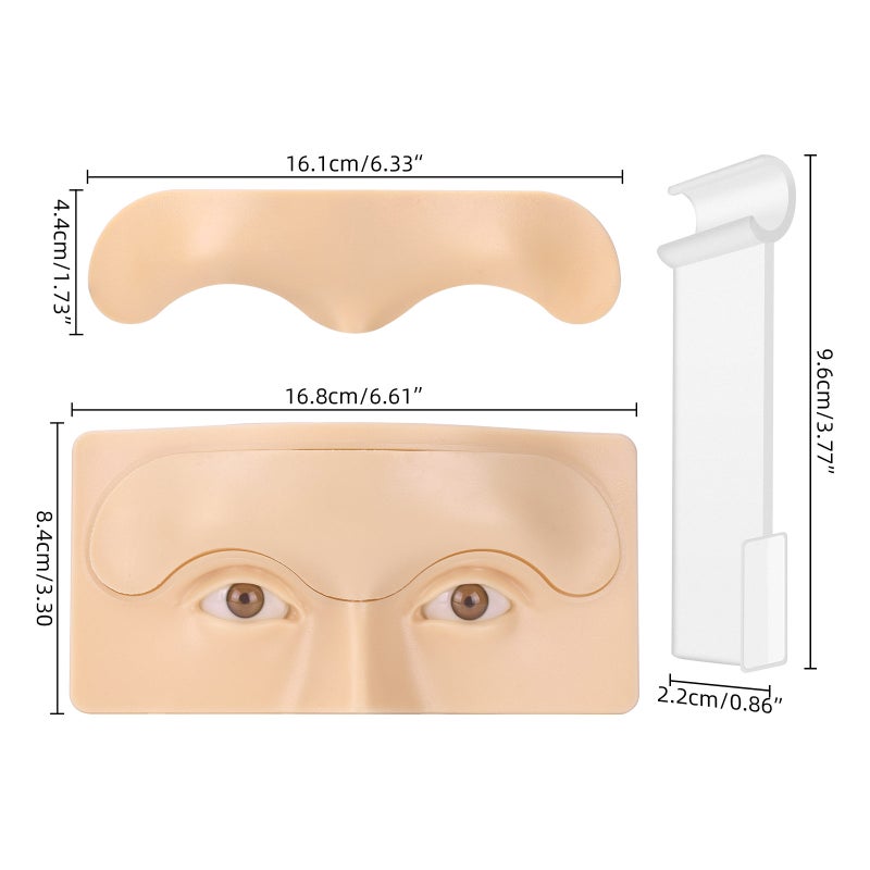 Replaceable Beauty Makeup Practice Tools Bionic Thickened Practice Skin Fixed Non-slip Makeup Practice Plate Eyebrow Tattoo Practice Plate - Image 5