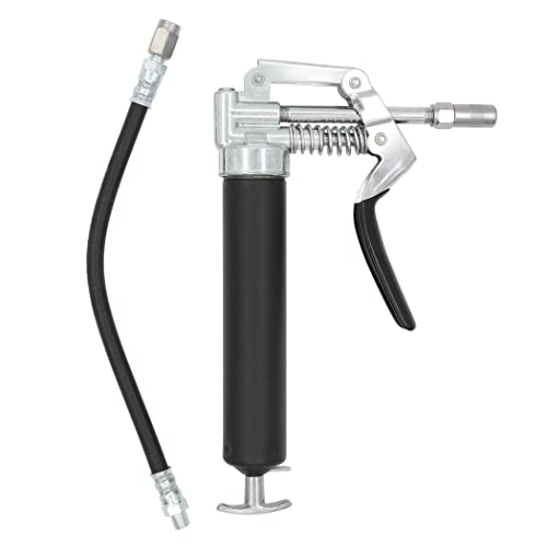 LubriMatic مسدس شحم مصغر ثقيل من لوبرماتيك 30-800 مع أنبوب وخراطيم، أسود/فضي - Image 5