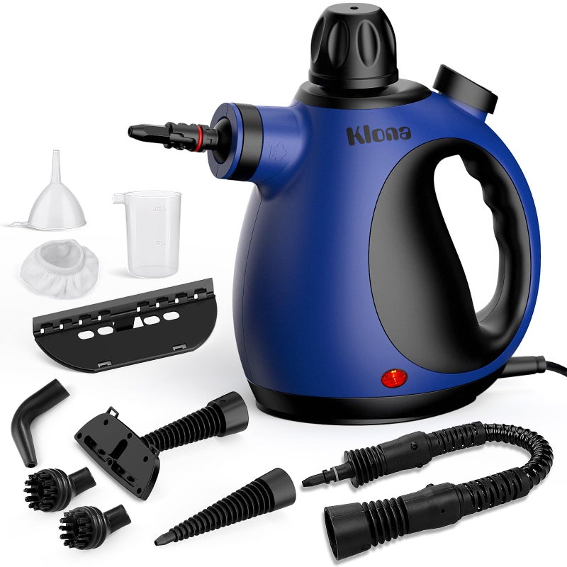 KLONA Steam Cleaner, Multi-Purpose Handheld with 10 Accessories for Removing Steam Cleaner for All Dirt, Upholstery Furniture, Sofa, Tiles, Floor,Car, Window, Bathroom,Upholstery - Image 1