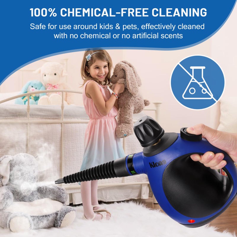 KLONA Steam Cleaner, Multi-Purpose Handheld with 10 Accessories for Removing Steam Cleaner for All Dirt, Upholstery Furniture, Sofa, Tiles, Floor,Car, Window, Bathroom,Upholstery - Image 4