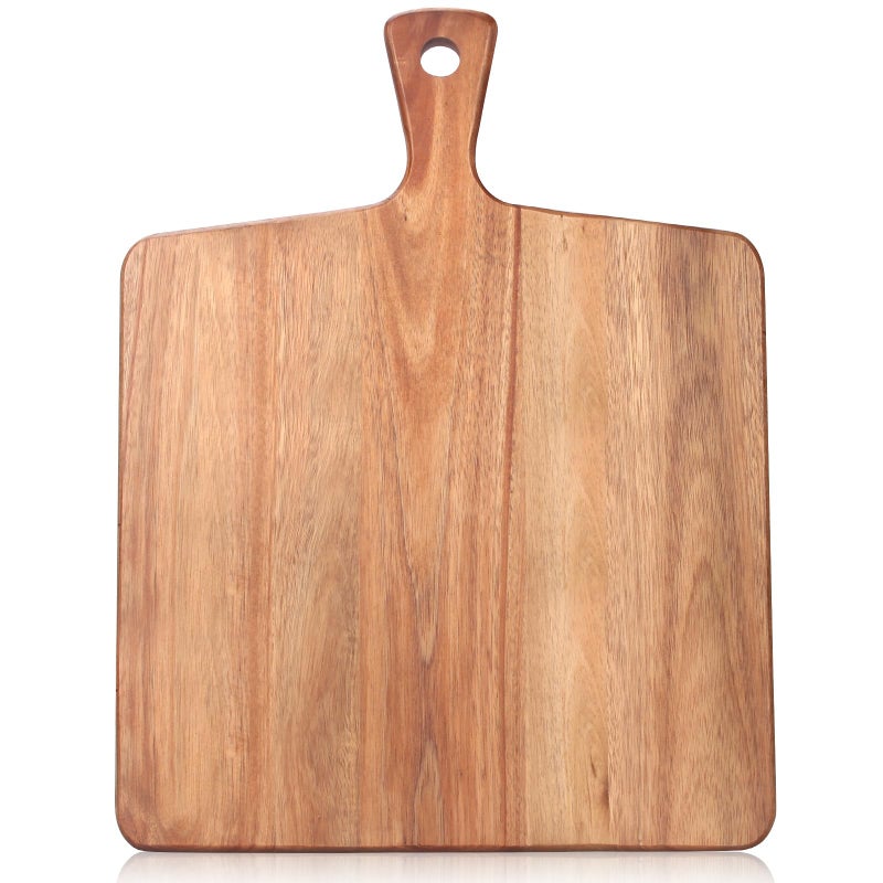 Gtencemen Large Acacia Wood Cutting Board with Handle Wooden Charcuterie Board Kitchen Chopping Block for Meat Cheese Vegetable Bread Fruit Serving Boards Wood Butcher Block Carving Board 17 X 13 - Image 2