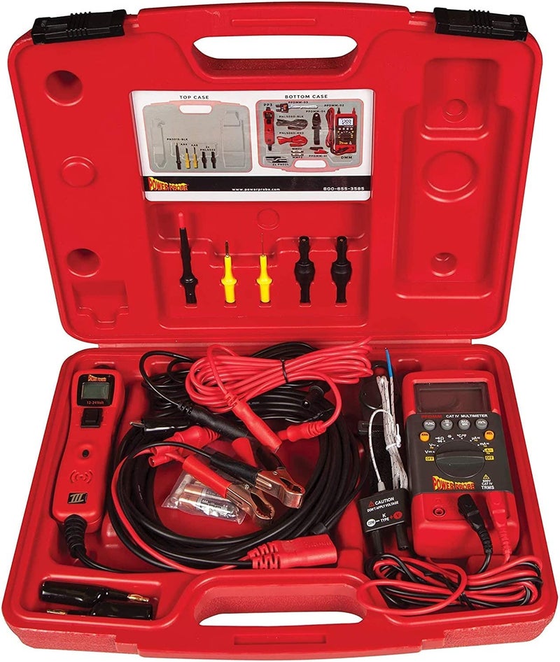 Power Probe Professional Electrical Test Kit - Red (PPROKIT01) Inc III w/PPDMM & Accessories [Measures Resistance, Current & Frequency] - Image 2