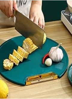 Large Chopping Board with Garlic Mincer - Premium Quality Non-Scratch Double Sided Plastic Cutting Board for Advanced Kitchen - Now Available in Pegui Bell