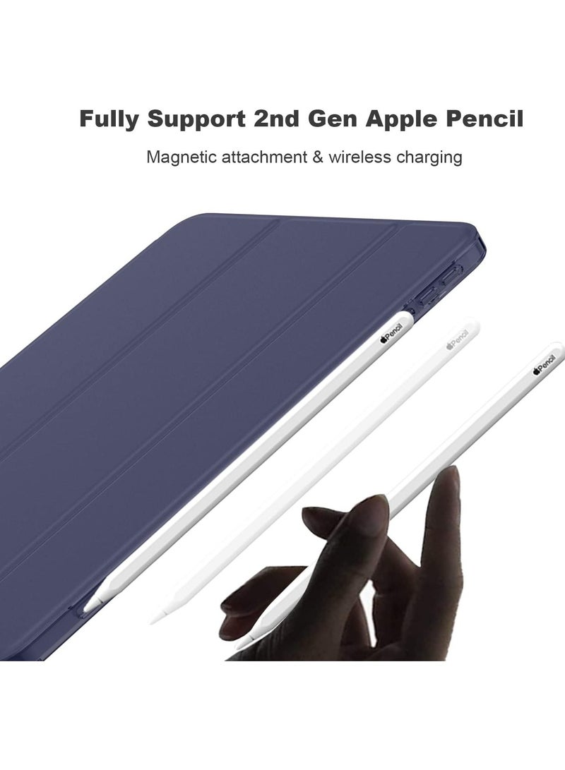 Protective Case Cover For Apple iPad 10.9 inch (2021/2020/2019) Generation with Pencil Holder, Supports Apple Pencil Charging and Touch ID, Shockproof Cover  with Auto Wake/Sleep, Deep Purple  - Image 4