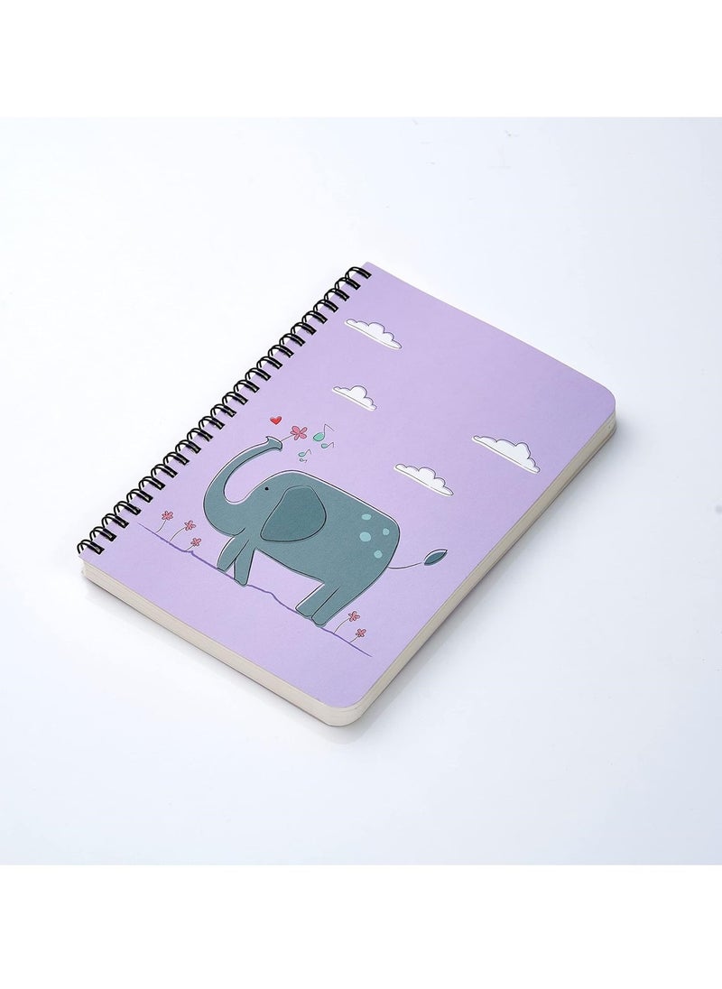 FACTOR NOTES - A5 Size Spiral Plain Notebook 144 Pages 100gsm Thickness - Image 1