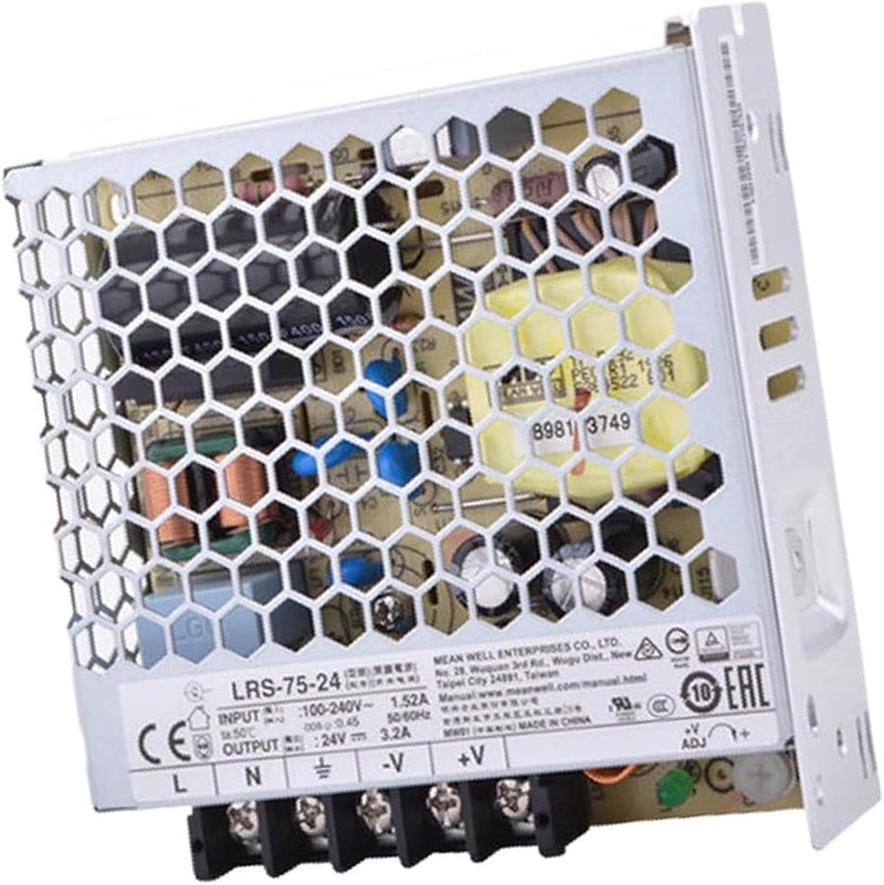 LRS 75 24 Power Supply 24V 3 2A 75W Single Output High Efficiency Industrial Automation - Image 1