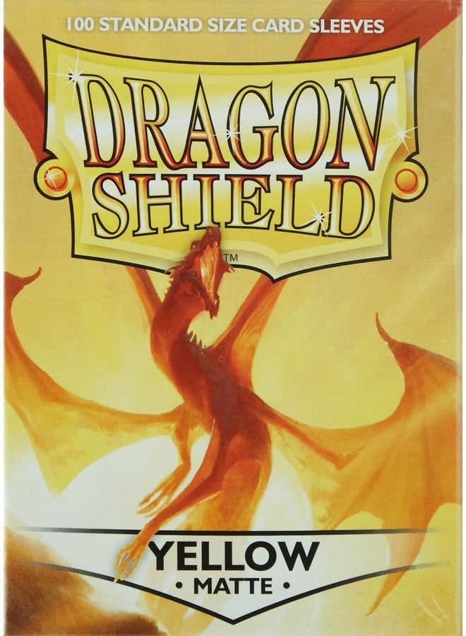 دراجون شيلد درع التنين | حجم قياسي بطاقة الأكمام غير اللامعة | 100 قيراط - أكمام TCG ممتازة ناعمة وصلبة | متوافق مع Pokemon و Flesh & Blood و One Piece & Magic The Gathering | أصفر - غير لامع - Image 2