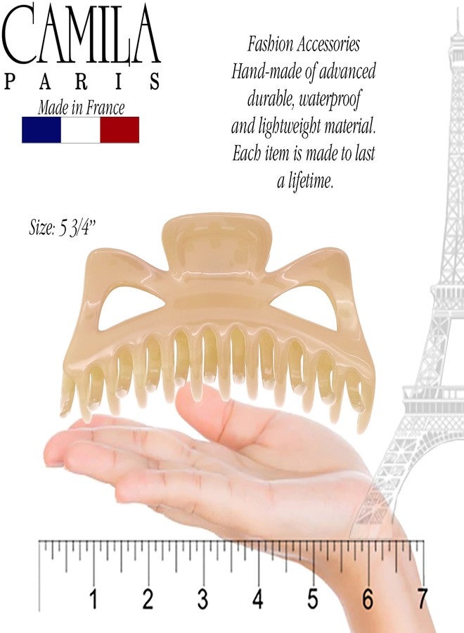 Camila Paris CP2887 French Large Hair Clips for Women Thick Hair for Long Curly Wavy Hair, Girls Hair Claw Clip, Durable Styling Big Claw Clip for Thick Hair, Strong Hold No Slip Grip, Made in France - Image 4