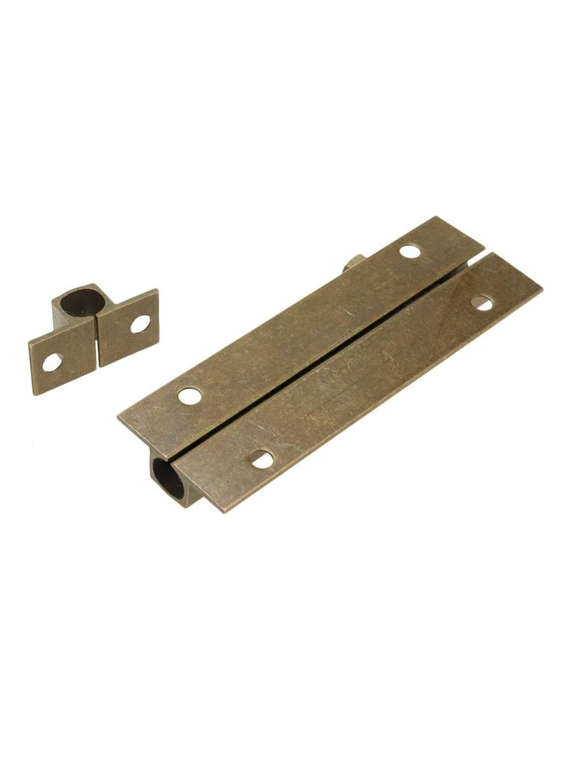 GOMETY 3 Inch Solid Cast Brass Barrel Bolt, Antique Brass Door Slide Latch Lock, Heavy Duty Gate Sliding Bolt Latch- Bronze (Pack of 2)  - Image 5