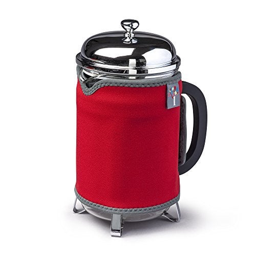 Zeal C125R Insulated Cafetiere Coffee Pot Jacket. Removable with Valcro Fastening. 12 Cup-Red, Neoprene - Image 4