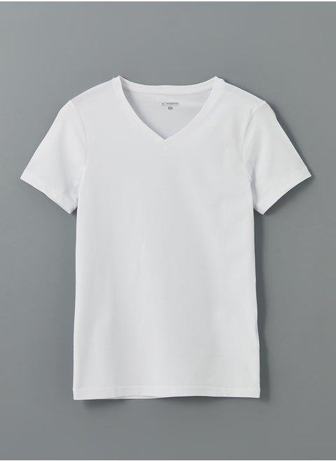 V-Neck Short Sleeve Men's Undershirt