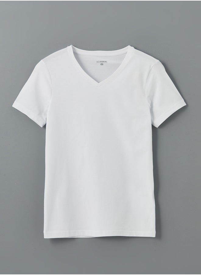 LC WAIKIKI - V-Neck Short Sleeve Men's Undershirt - Image 1