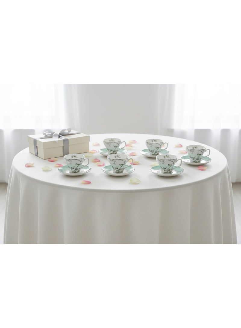AKDC Angela 6 Pcs Cup & Saucer Set – 200ml - Image 3