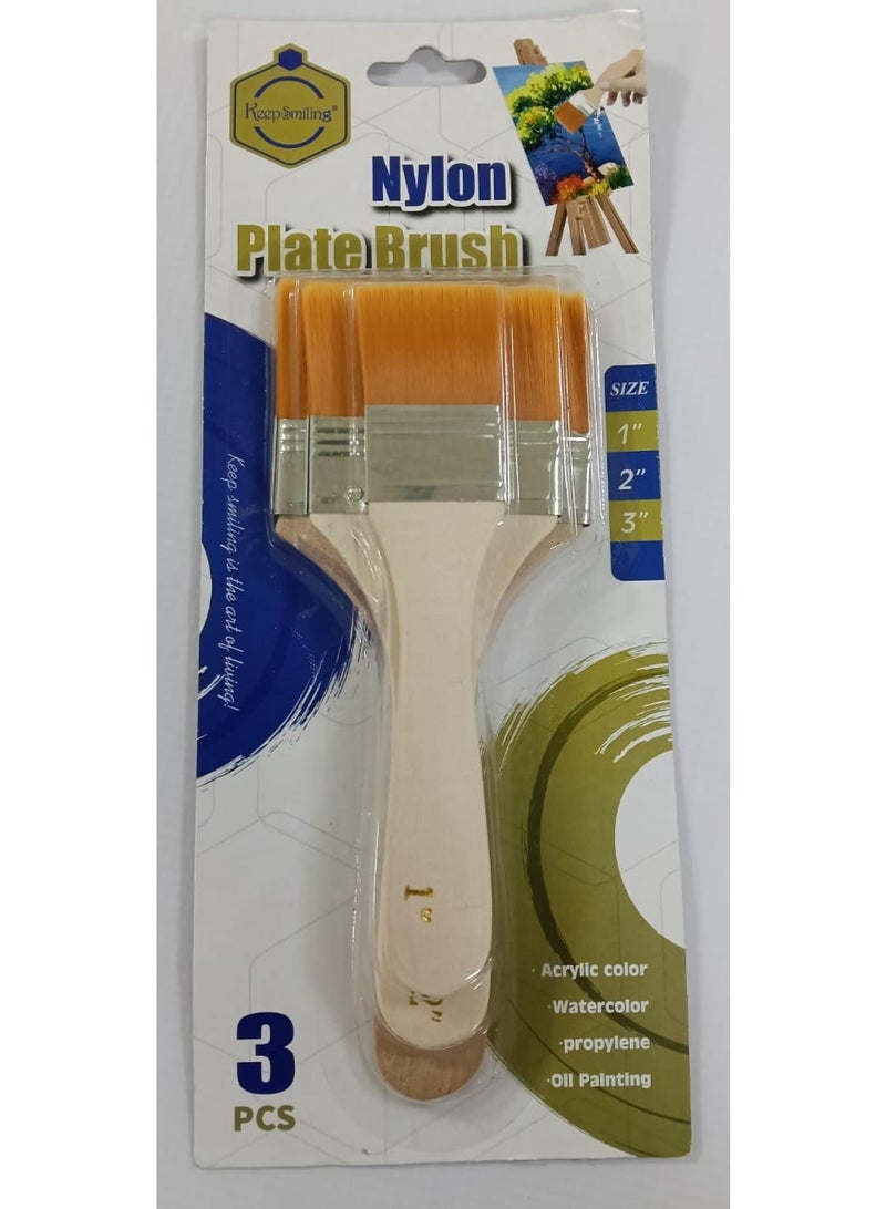 كيب سمايلنج مجموعة فرش طلاء من النايلون 5292-012، 3 قطع - Image 1