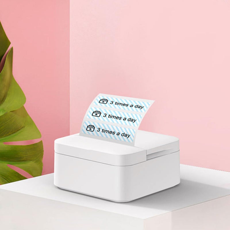 Mini Thermal Sticker Printer Bluetooth Portable Label Maker For Journal Memo Notes Photo Study White - Image 4