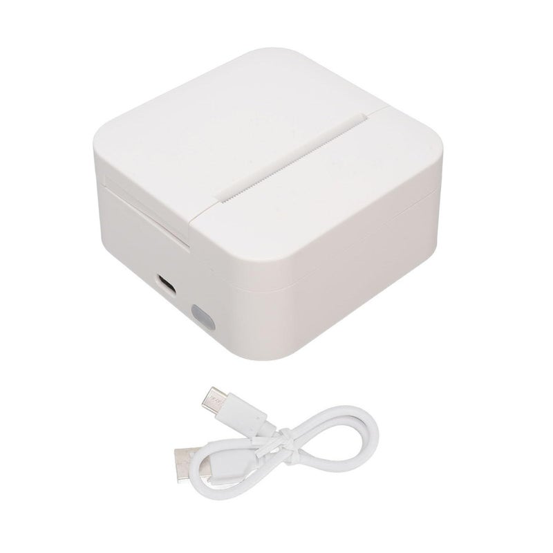 Mini Thermal Sticker Printer Bluetooth Portable Label Maker For Journal Memo Notes Photo Study White - Image 2