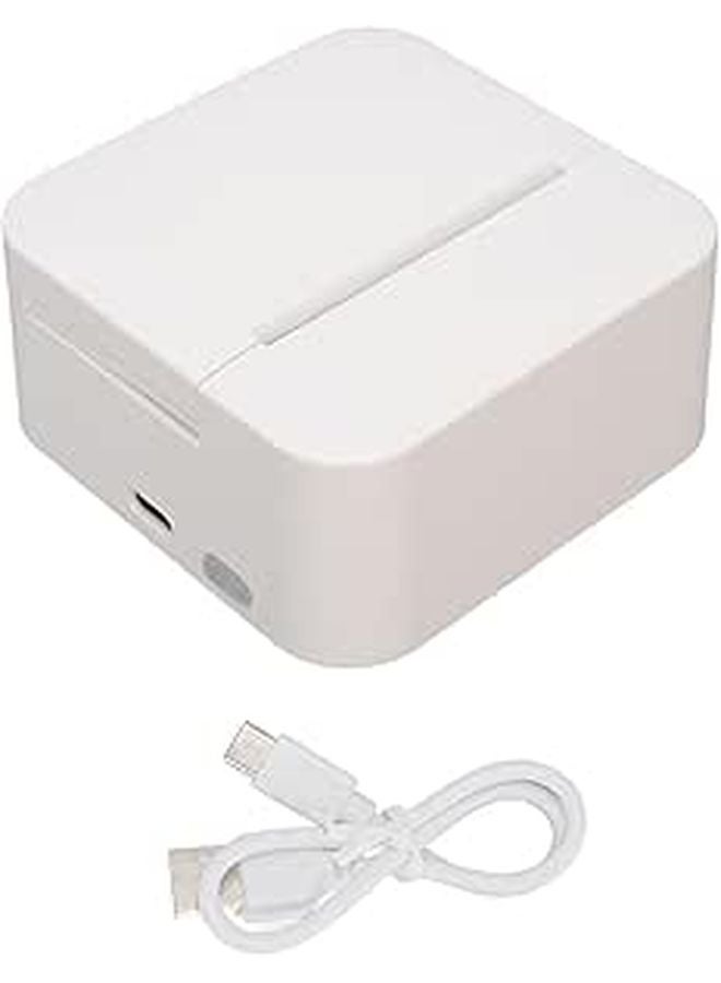 Mini Thermal Sticker Printer Bluetooth Portable Label Maker For Journal Memo Notes Photo Study White - Image 1