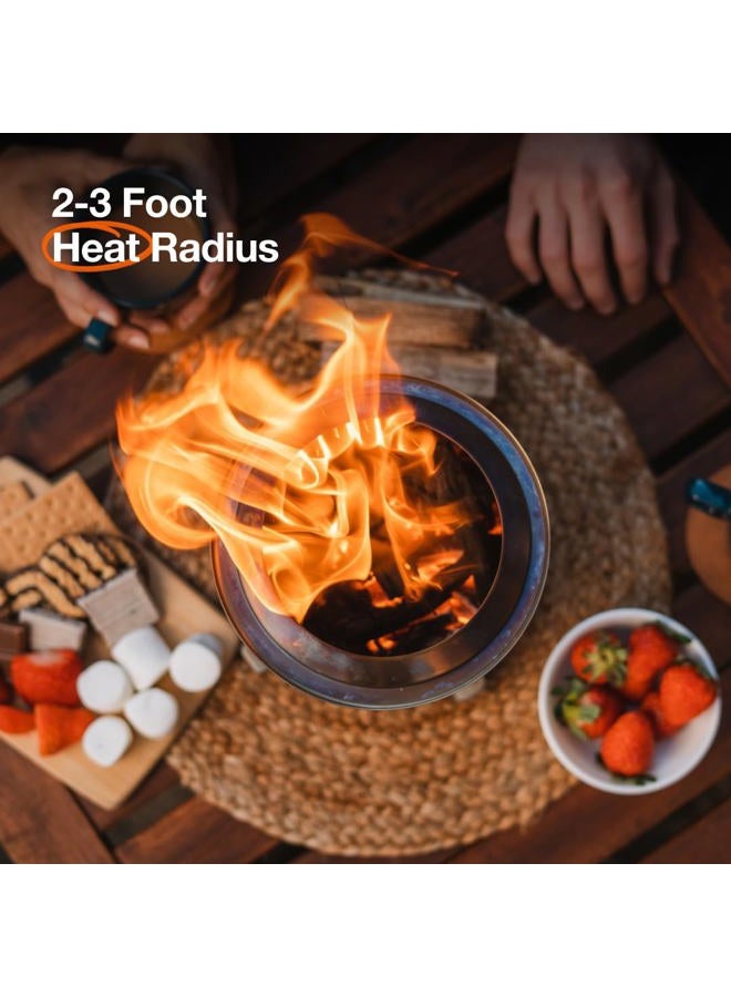 Solo Stove Mesa XL Tabletop Fire Pit, 7-Inch Smokeless Fire Pit with Stand, Stainless Steel Portable Fire Pit for Camping, Outdoors and Patio, Wood-Burning Fire Pit - Image 4