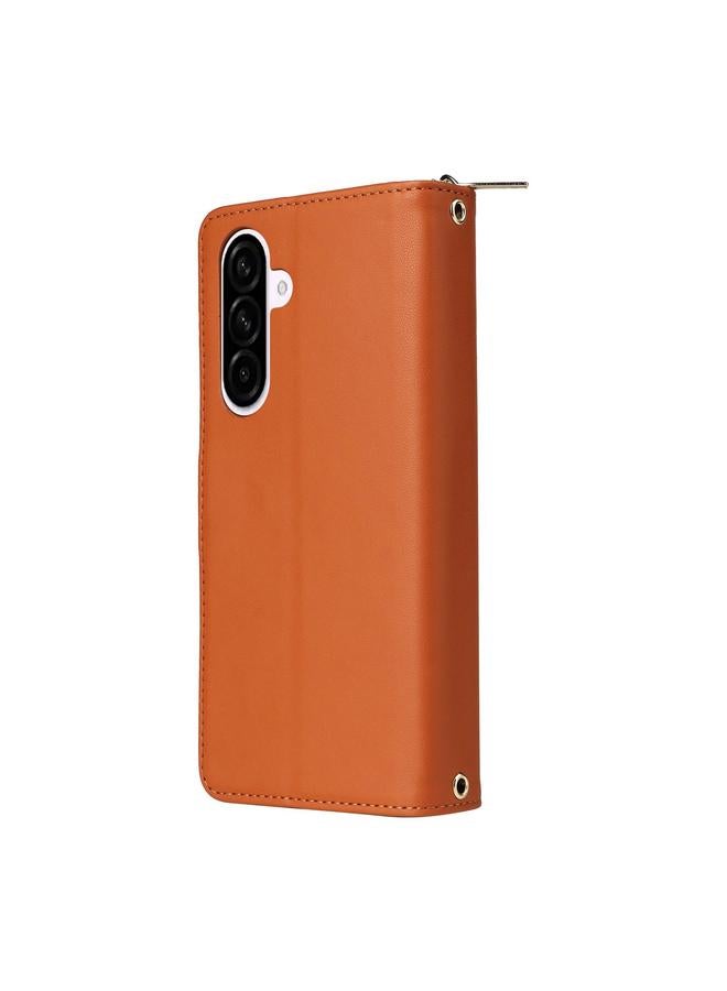 erorex Case For Samsung Galaxy A56 Nine-card Slots Zipper Wallet Bag Leather Phone Case - Image 3