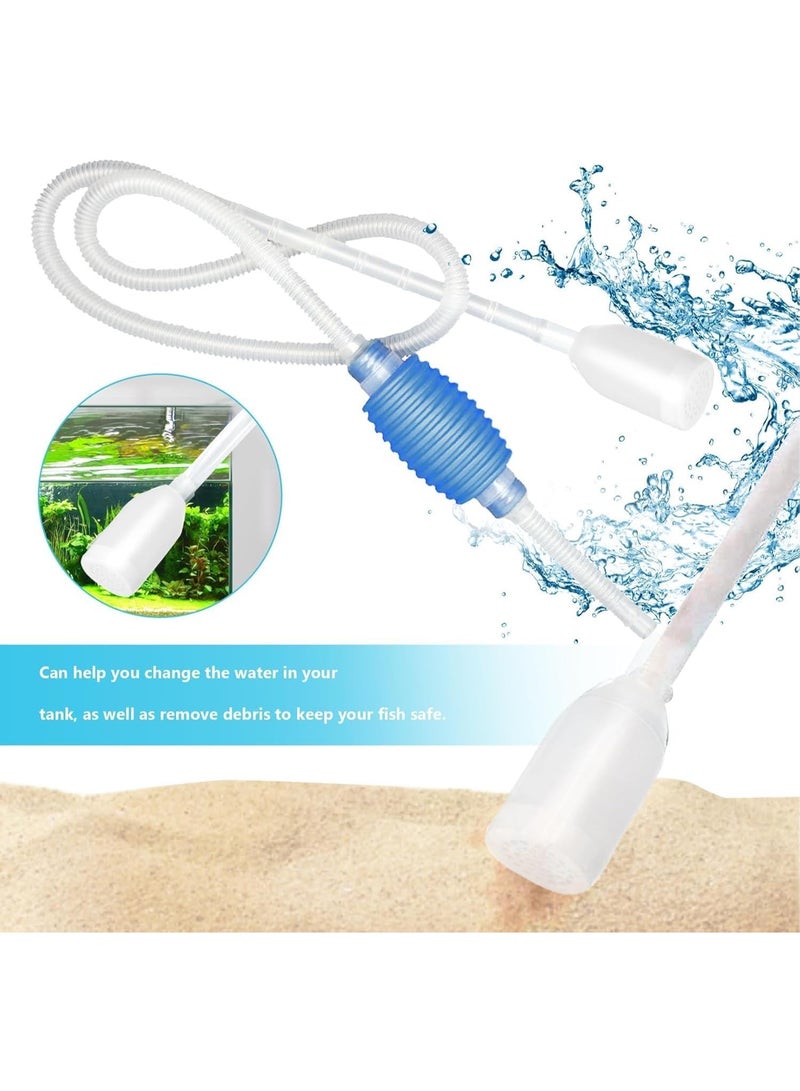 Manual Aquarium Water Pump – Fish Tank Gravel Cleaner with Filter Hose - Image 4