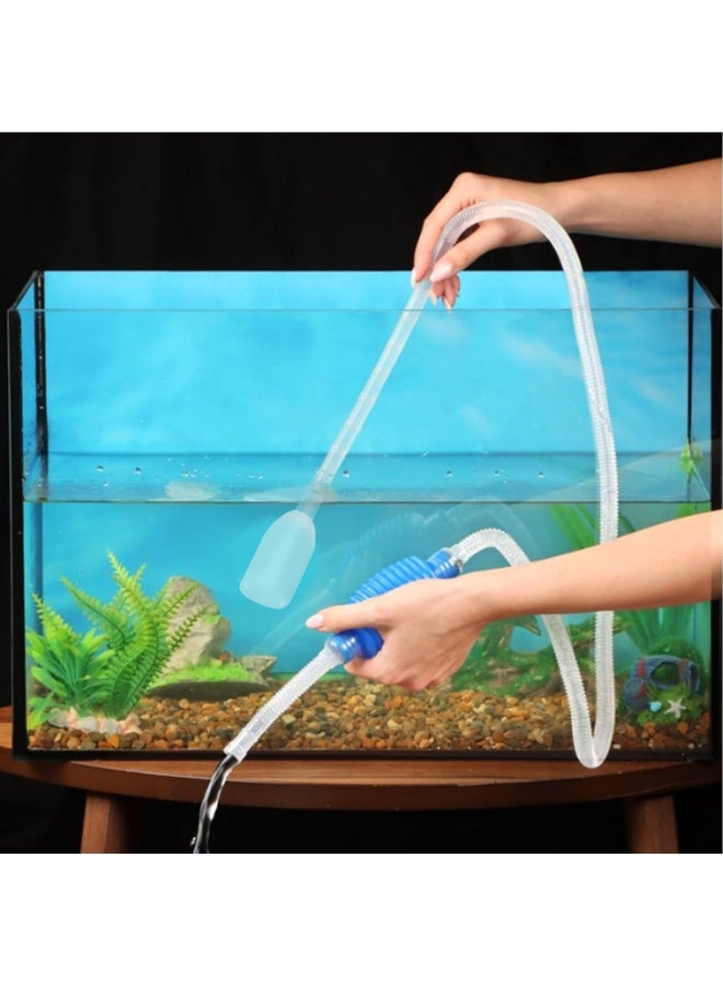 Manual Aquarium Water Pump – Fish Tank Gravel Cleaner with Filter Hose - Image 3