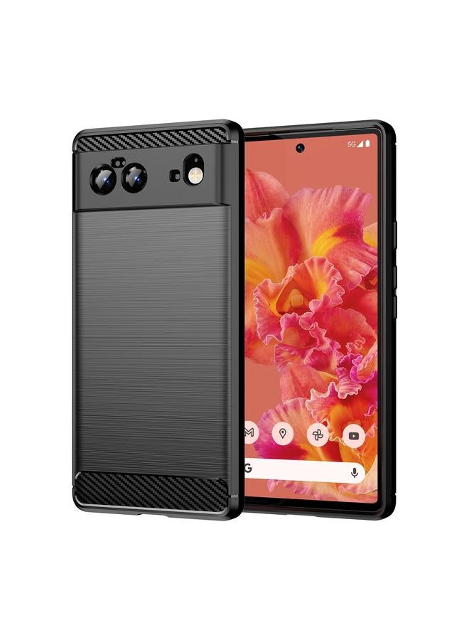 S-TOP Case For Google Pixel 6 Brushed Texture Carbon Fiber TPU Case - Image 1