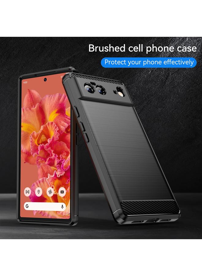 S-TOP Case For Google Pixel 6 Brushed Texture Carbon Fiber TPU Case - Image 5