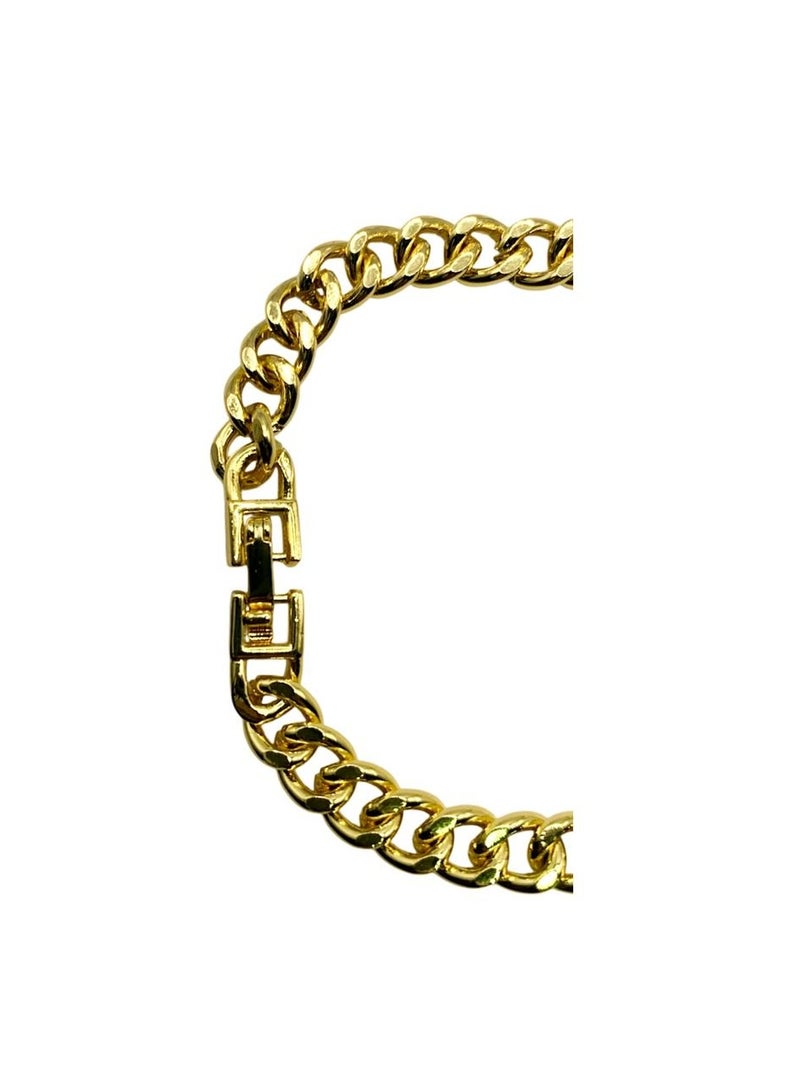 Influence Germany -  18k Gold Plated Panther Head Chain Bracelet with Crystal Embellished Ring - Image 4