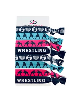 Sportybella Wrestling Hair Ties  No Crease Hair Elastics Wrestler Gift