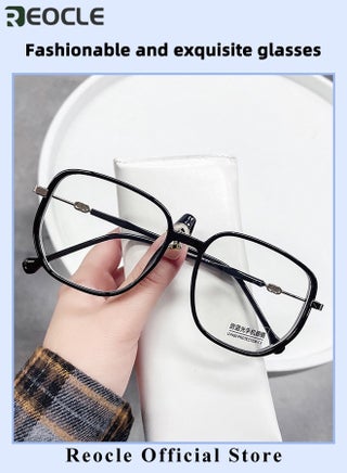 Women's Progressive Multifocus Reading Glasses Spring Hinge Blue Light Blocking Glasses Large Square Reading Glasses - view 5