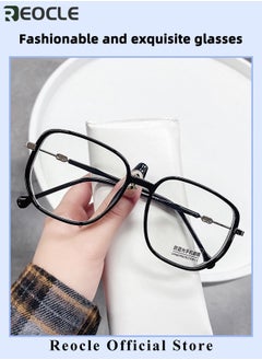 REOCLE Women's Progressive Multifocus Reading Glasses Spring Hinge Blue Light Blocking Glasses Large Square Reading Glasses  - Image 5