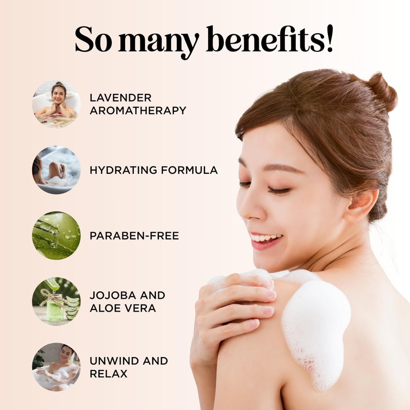 Maple Holistics Luxurious Lavender Bubble Bath for Women - Sulfate Free Lavender Vanilla Bath Bubbles for Women Relaxing Bath Foam with Chamomile Calendula and Sage - Aromatherapy Bubble Bath Foaming Bath Oil for tub - Image 3