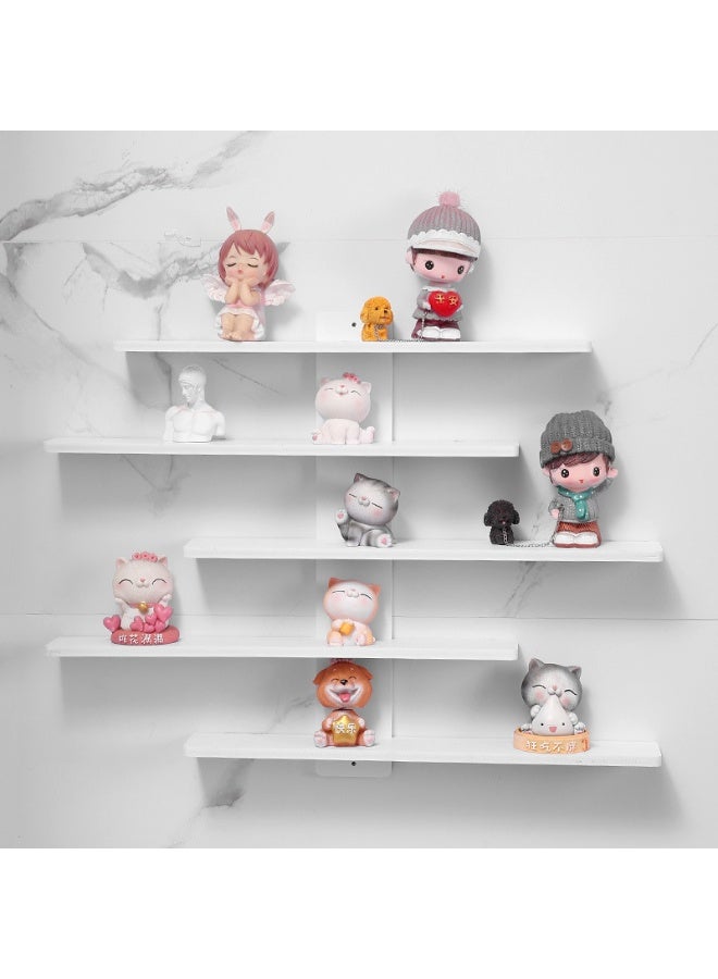 HOMESTAR 5-Tier Wooden Display Shelf - Multi-Layer Wall Mount Organizer for Collectibles, Kitchen Spices, Books & Home Decor, Space-Saving Storage Solution - Image 2