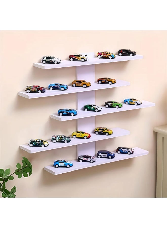 HOMESTAR 5-Tier Wooden Display Shelf - Multi-Layer Wall Mount Organizer for Collectibles, Kitchen Spices, Books & Home Decor, Space-Saving Storage Solution - Image 4